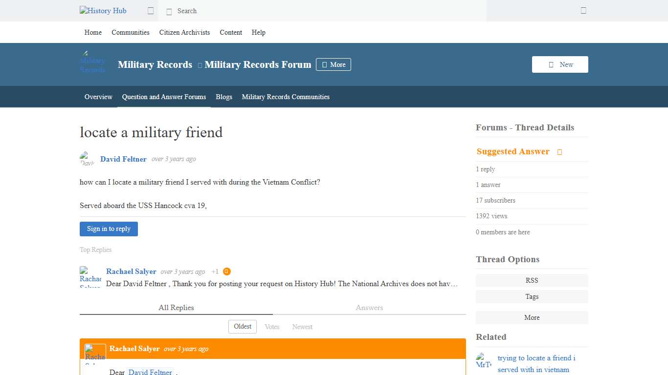 locate a military friend - Military Records Forum - Military Records - History Hub