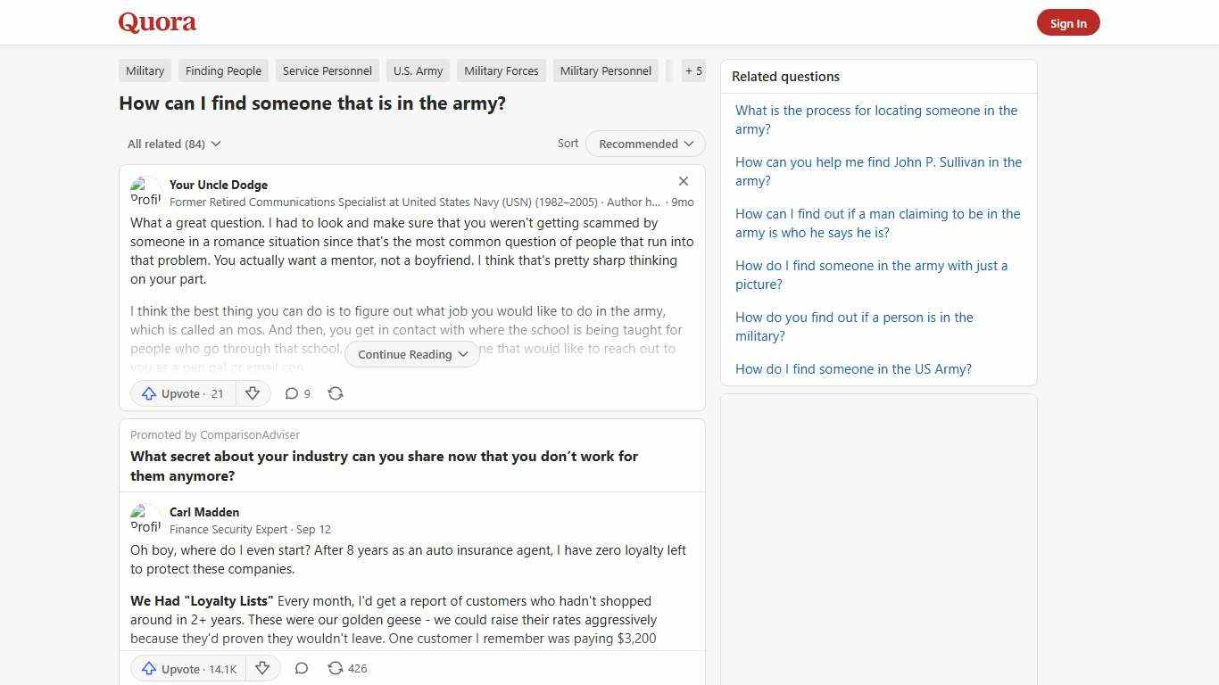 How to find someone that is in the army - Quora